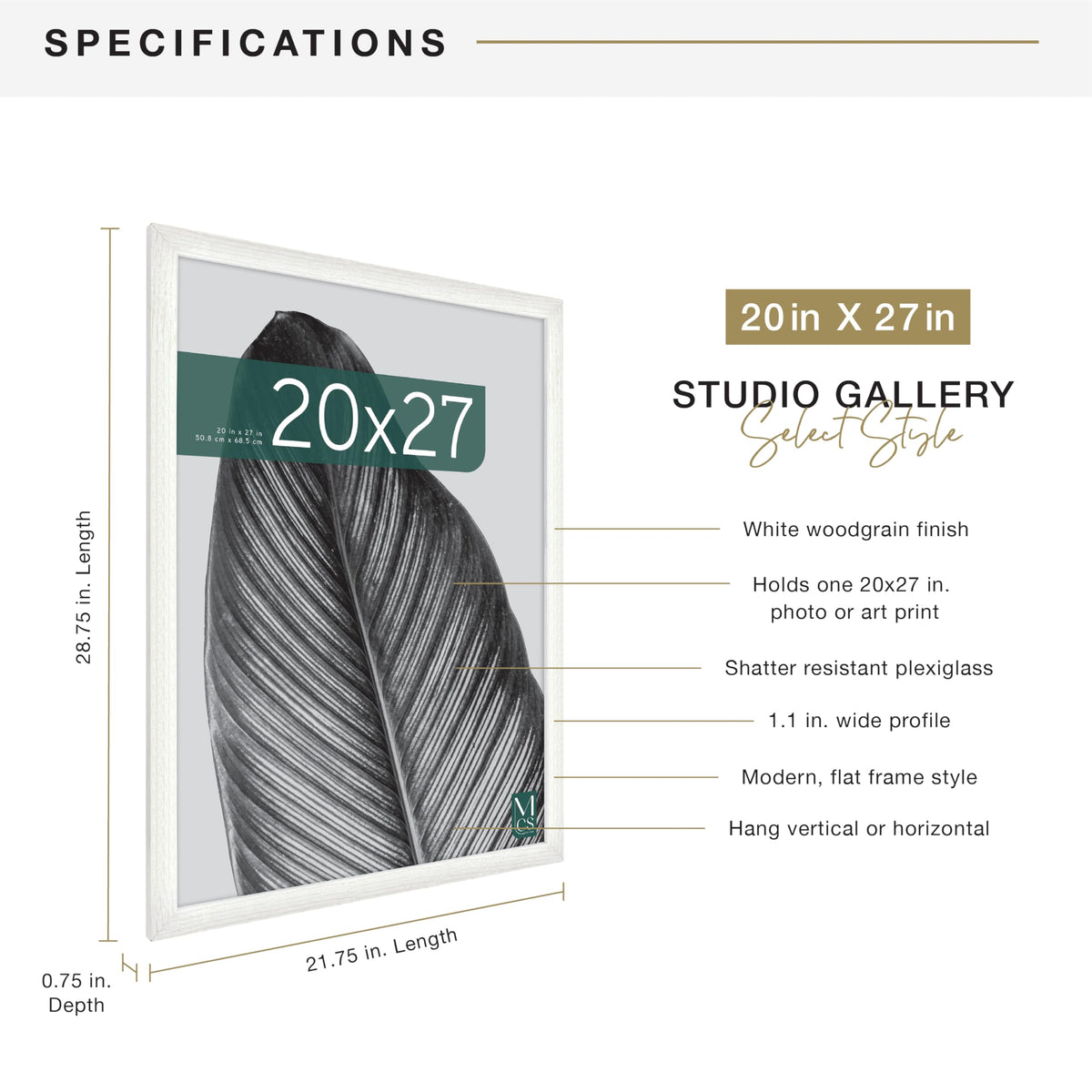MCS Studio Gallery frame with turn buttons enables quick photo updates