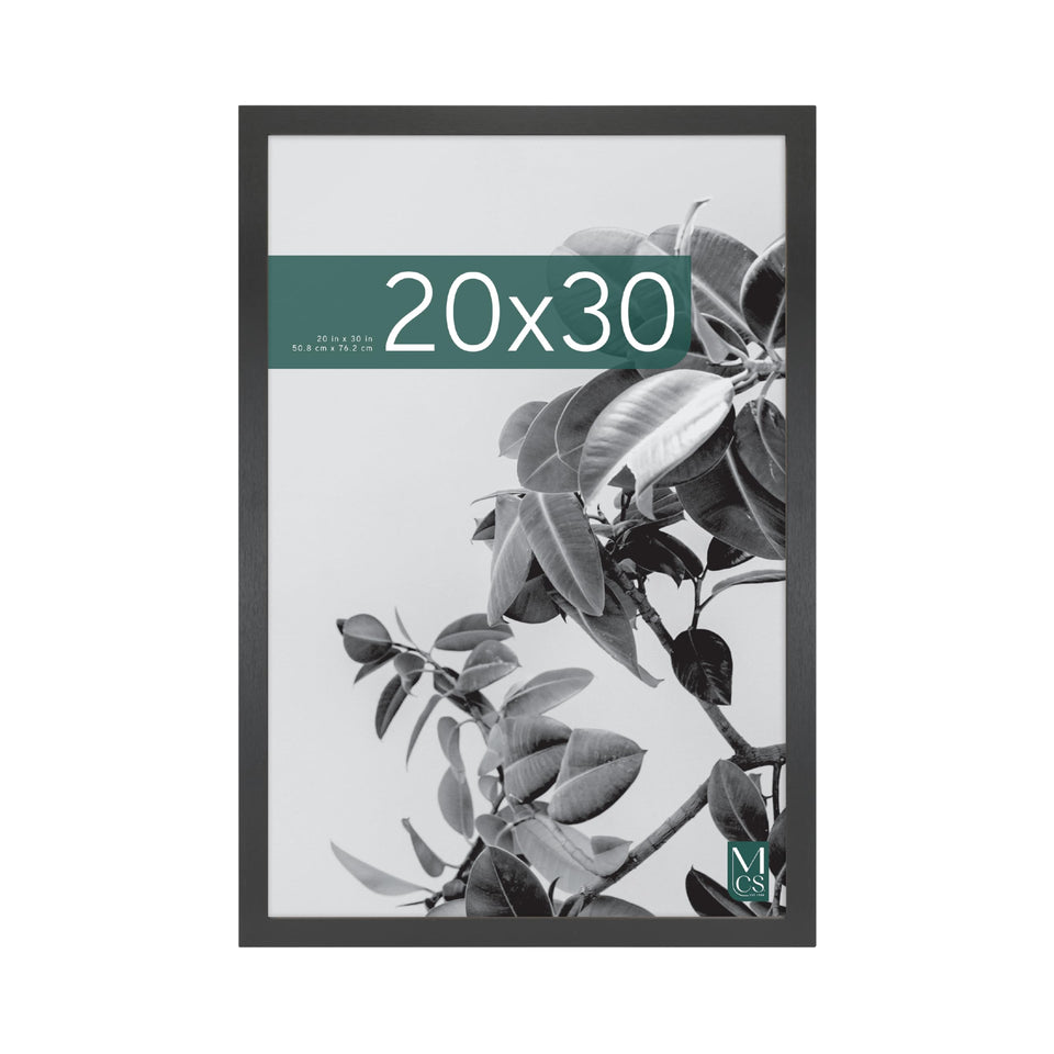 MCS Studio Gallery 20x30 frame with black woodgrain front displays posters effortlessly