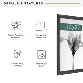 MCS Studio Gallery Classic 14x22 frame shown in living room for versatile décor