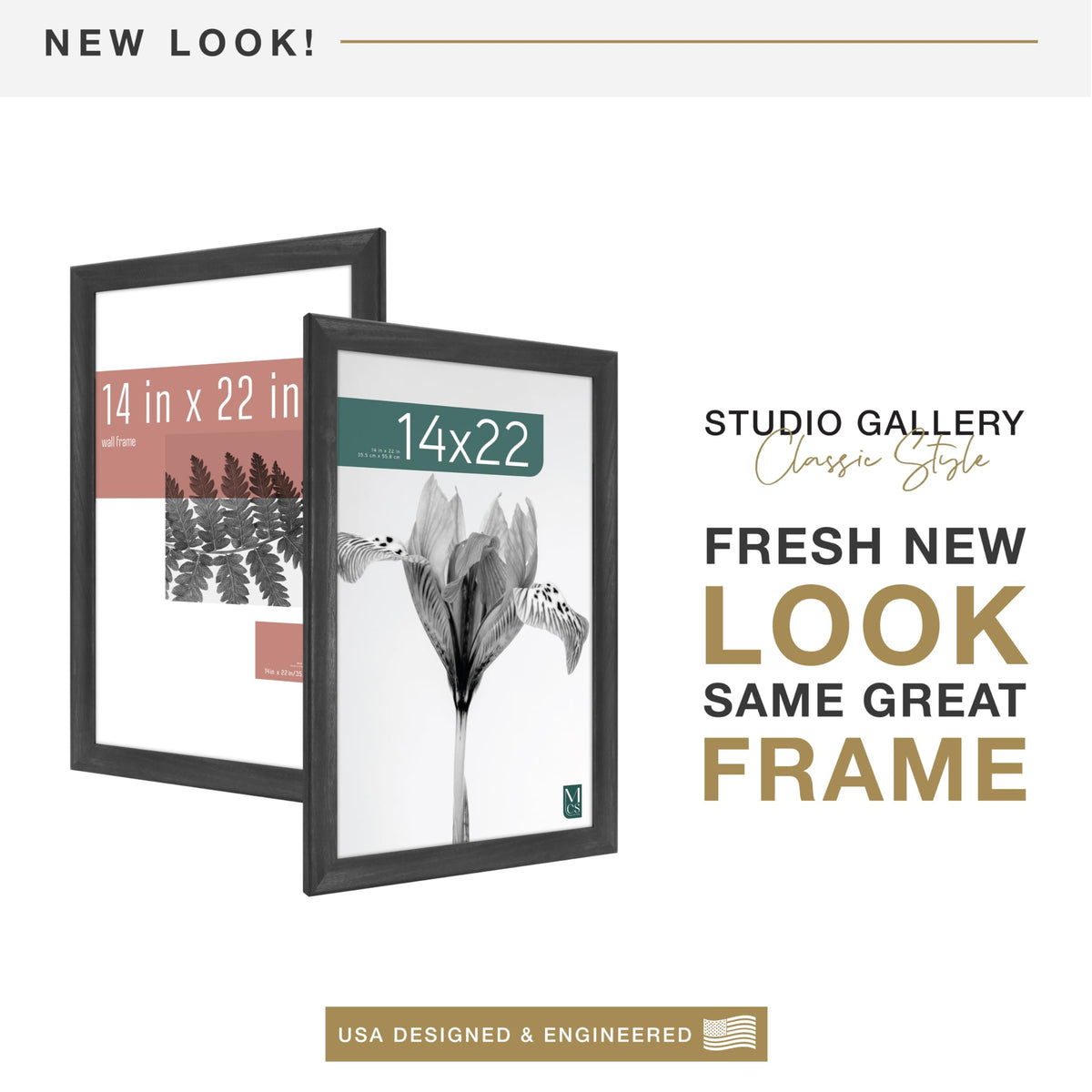 MCS Studio Gallery Classic 14x22 frame vertical hanging view for versatile walls