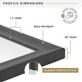 MCS Studio Gallery Classic 16x20 frame attached sawtooth hangers enable vertical or horizontal mounting
