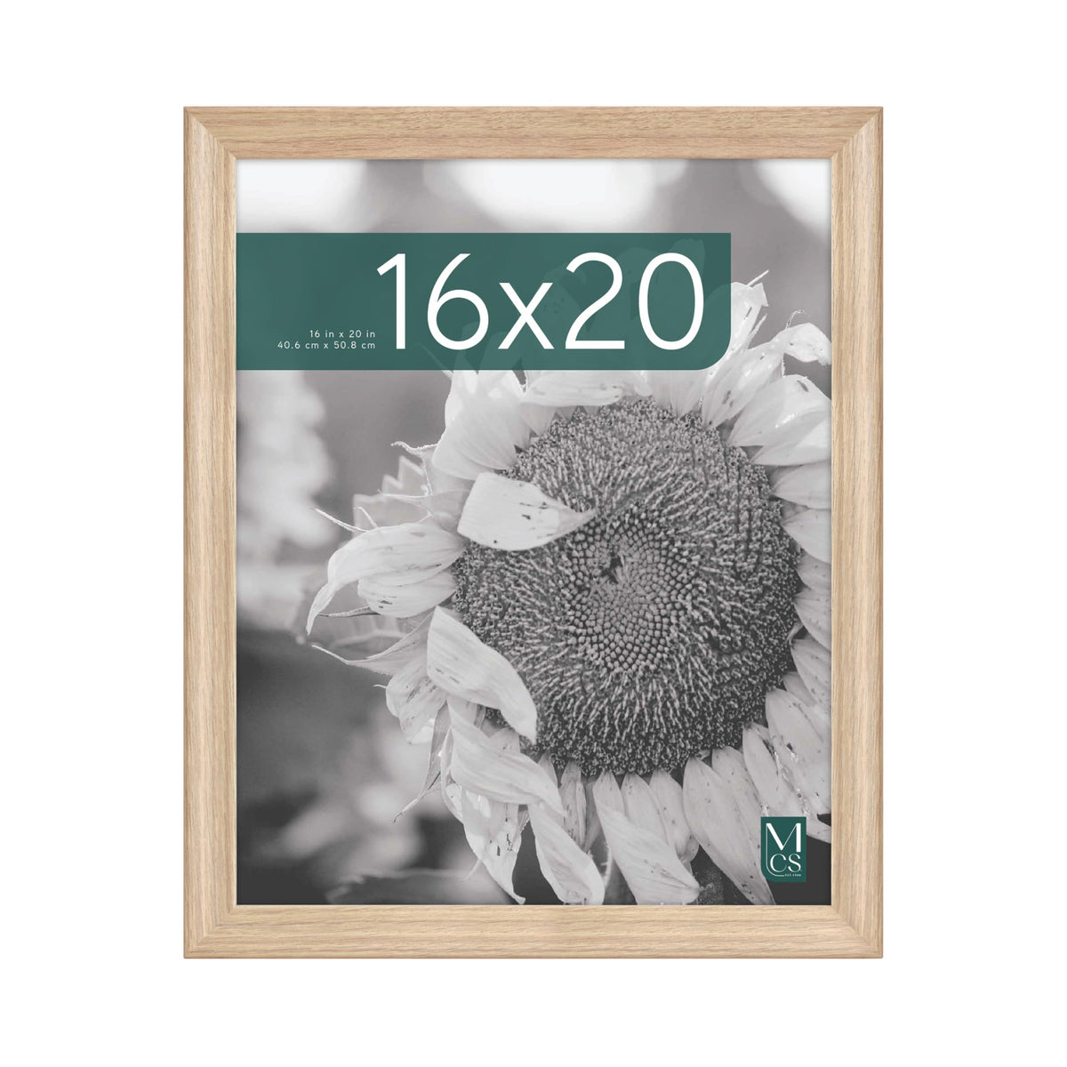 MCS Studio Gallery Classic 16x20 frame front view showing natural woodgrain finish for timeless displays