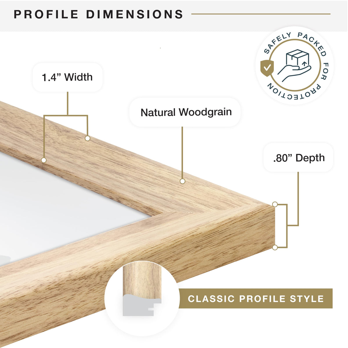 MCS Studio Gallery Classic frame displayed for horizontal wall hanging