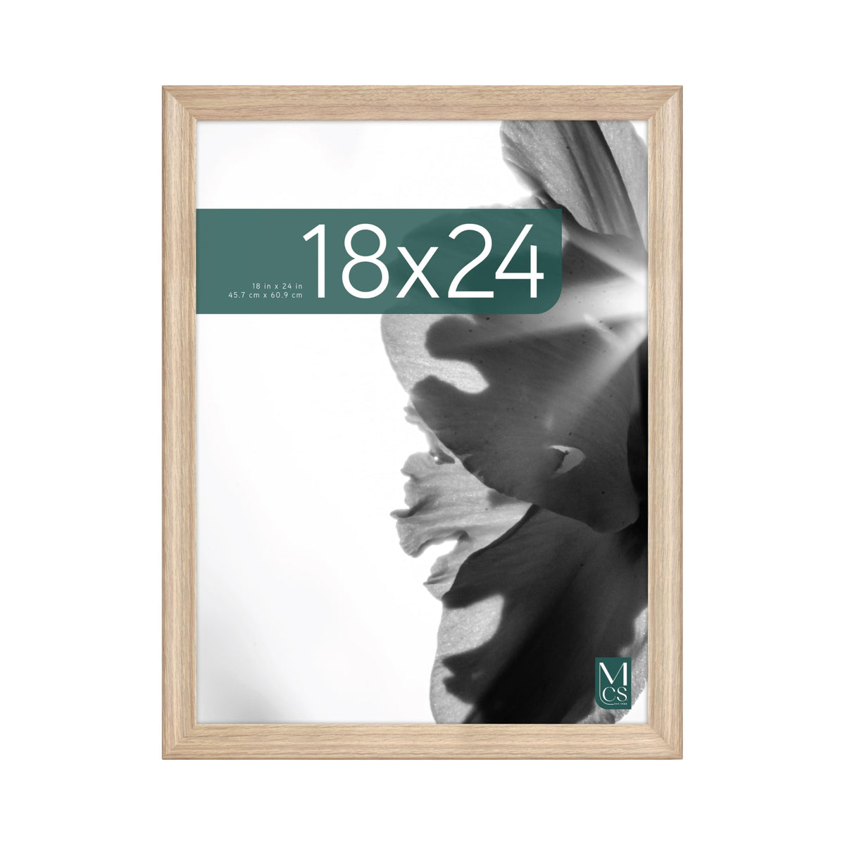 MCS Studio Gallery Classic 18x24 front view in natural woodgrain finish.
