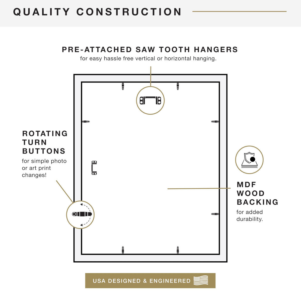 MCS Studio Gallery Classic 16x20 frame makes a versatile centerpiece for art prints, posters, and photos