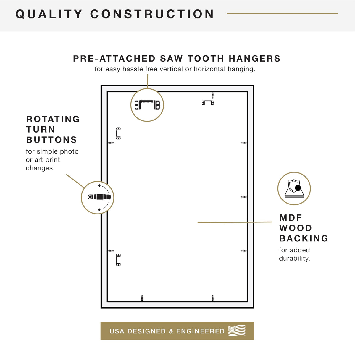 MCS Studio Gallery durable MDF backboard supports secure print display