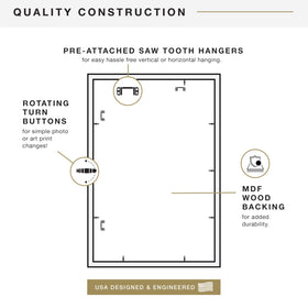 MCS Studio Gallery durable MDF backboard supports secure print display