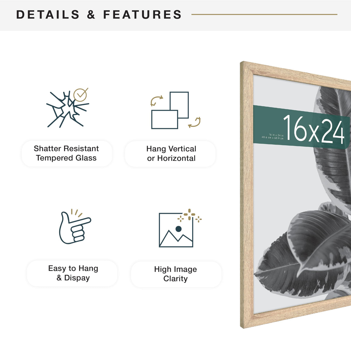 MCS Studio Gallery engineered wood construction offers durable framing for everyday photos and art.