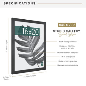 MCS Studio Gallery back with plexiglass protects photos and artwork.