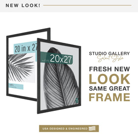 MCS Studio Gallery frame supports vertical and horizontal hanging for wall display.