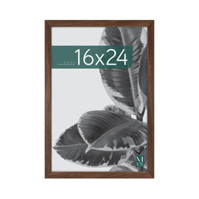 MCS Studio Gallery frame front view in walnut woodgrain highlighting memories