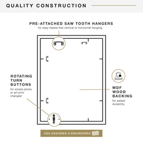 MCS Studio Gallery gray woodgrain frame complements modern living spaces.