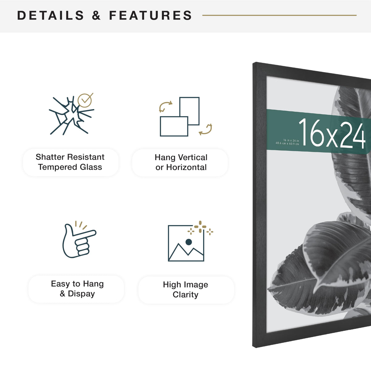Horizontal wall hanging suits posters or art in modern spaces