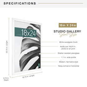 MCS Studio Gallery frame with pre-attached sawtooth hangers for versatile hanging.