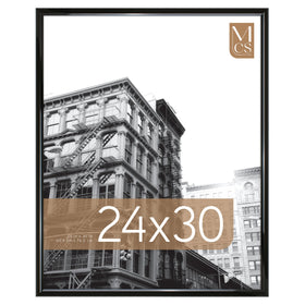 MCS Trendsetter 24x30 poster frame front view with a sleek black high-gloss finish for showcasing posters