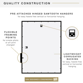 Interior accommodates a 24x32-inch poster or photo.