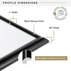 Wide 1-inch frame adds stability for posters and puzzles.