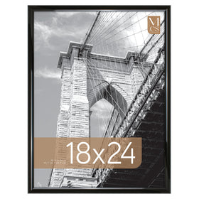 MCS Trendsetter frame front view in black high-gloss finish for posters and art.