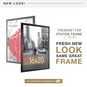 MCS Trendsetter frame black side profile highlights slim depth for contemporary walls.