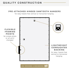 MCS Trendsetter frame mounted horizontally in a gallery setup.