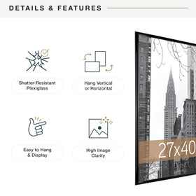MCS Trendsetter frame displayed vertically with poster insert.