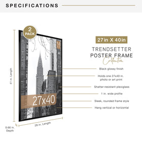 MCS Trendsetter 27x40 front with 1-inch profile edge.