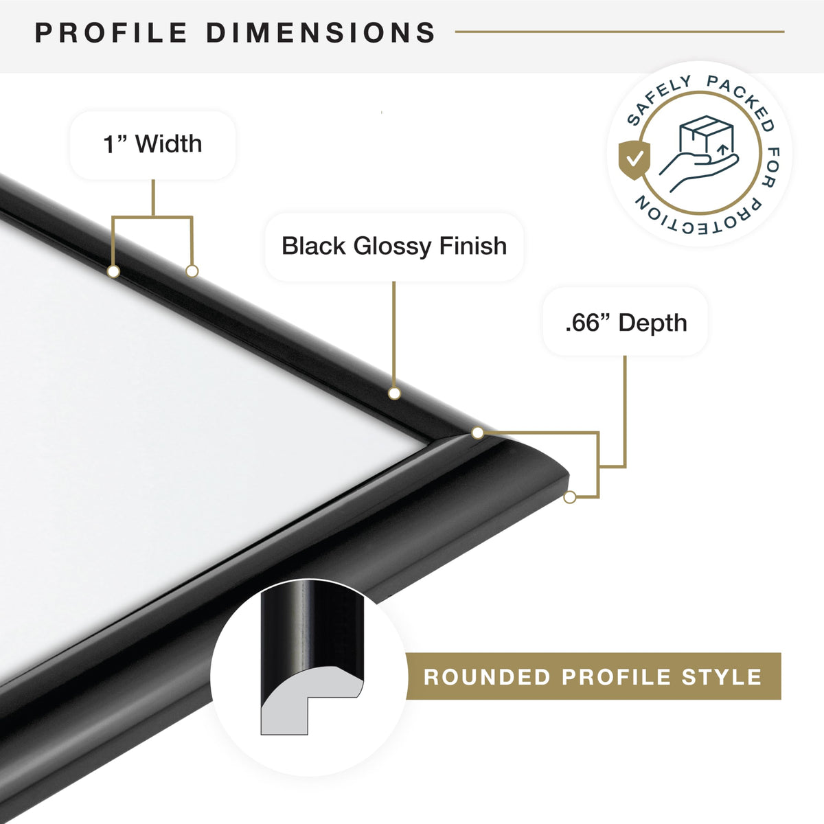 MCS Trendsetter frame features clear styrene front protecting artwork during handling.