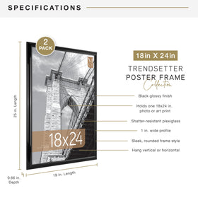 Clear styrene front protects artwork during handling for the MCS Trendsetter frame