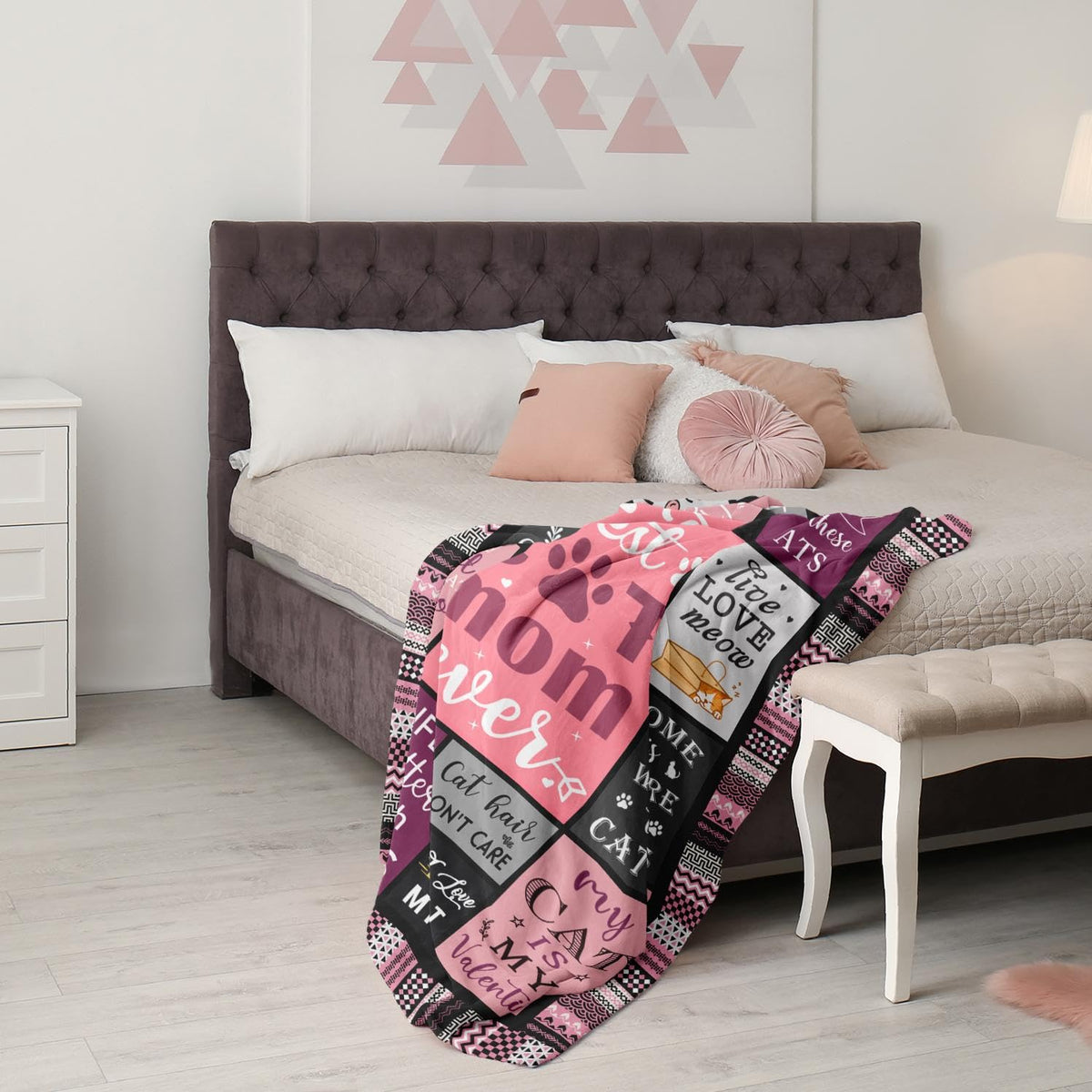 Mcurore cat mom blanket 60x50 size ideal for gifting