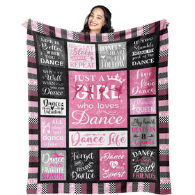 Mcurore dance gifts blanket 60x50 laid flat for warm lounging after practice.