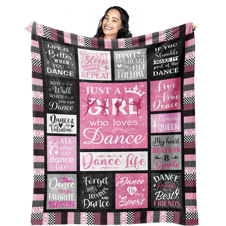 Mcurore dance gifts blanket 60x50 laid flat for warm lounging after practice.