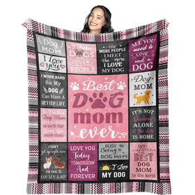 Mcurore dog mom blanket folded neatly, ready for gifting and warmth.