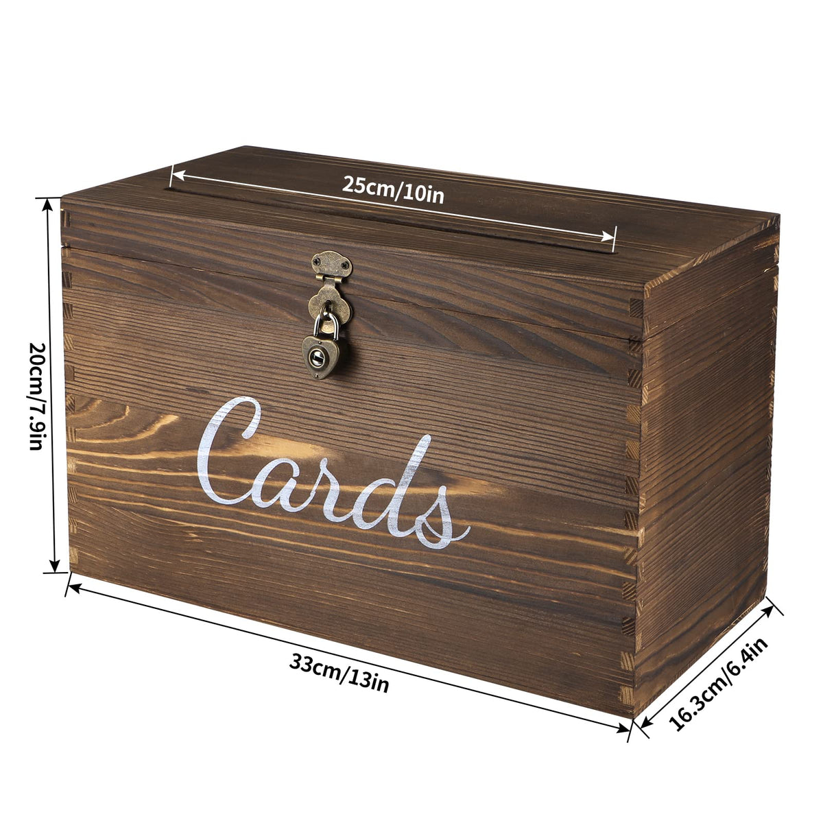 MDLUU wood box lid open with heart-lock detail