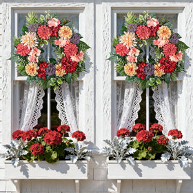MDSTBN UV resistant wreath suitable for outdoor use in sheltered areas