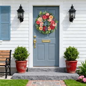 MDSTBN maintenance free wreath offers year round spring appeal
