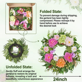 MDSTBN wreath styled for farmhouse and entryway decor