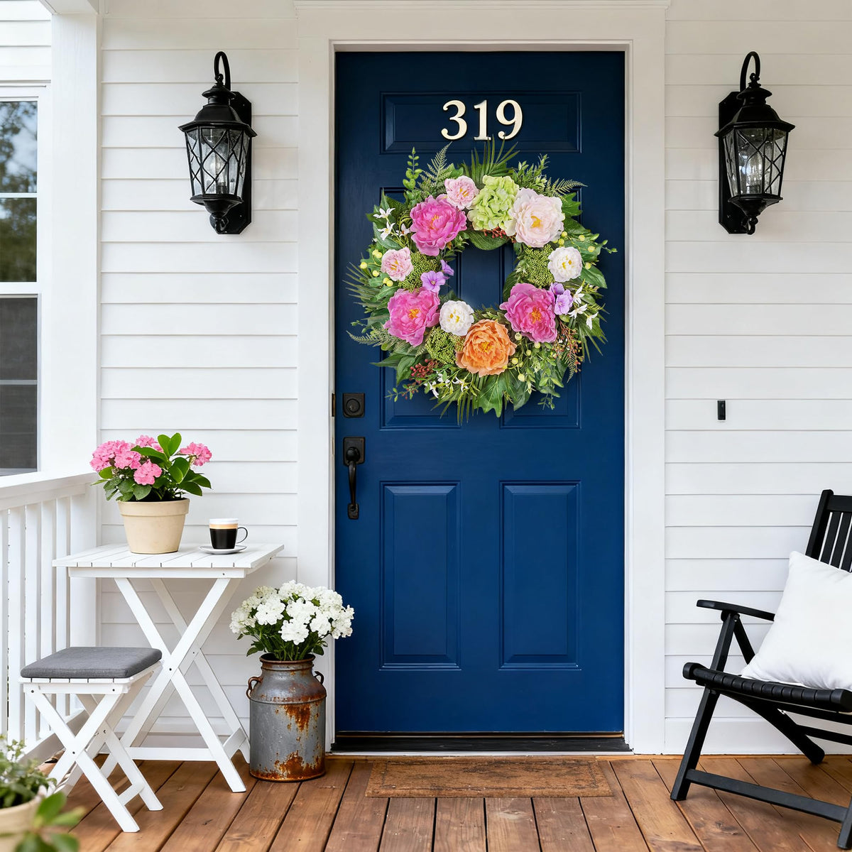 MDSTBN wreath with grapevine base built for outdoor durability