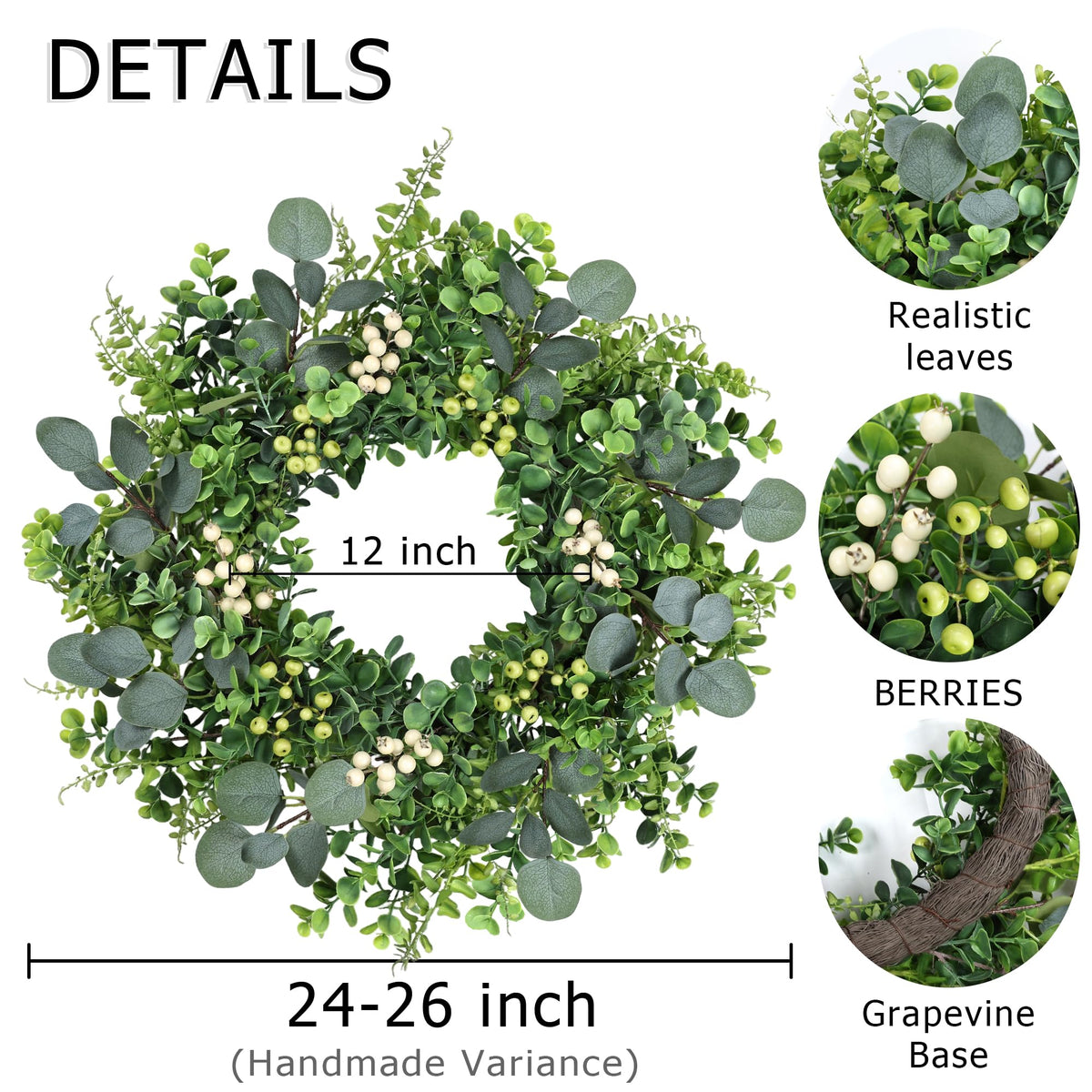 MDSTBN outdoor-ready wreath for covered areas withstands weather with care.