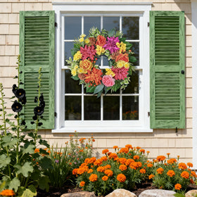 MDSTBN UV resistant wreath resists sun fading for long-lasting color