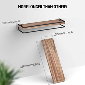 Meangood torched wood finish adds warm rustic character