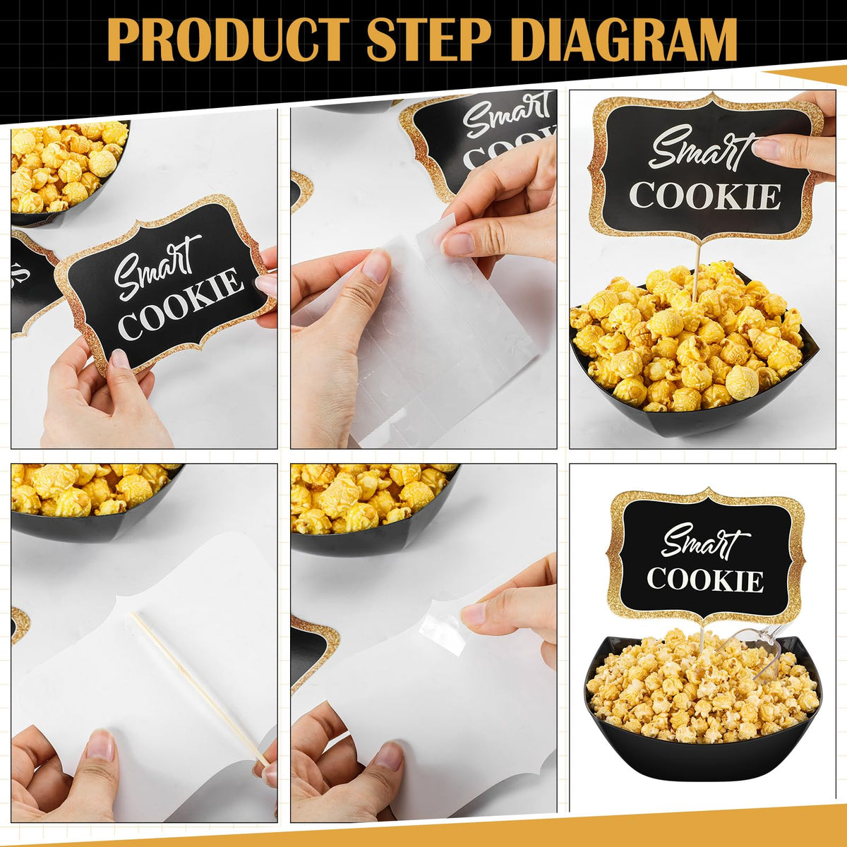 Meanplan candy buffet card communicates display details with style.