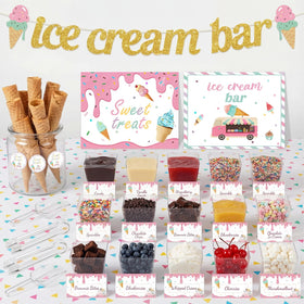 Meanplan ice cream bar cups for quick, mess-free dessert service at parties