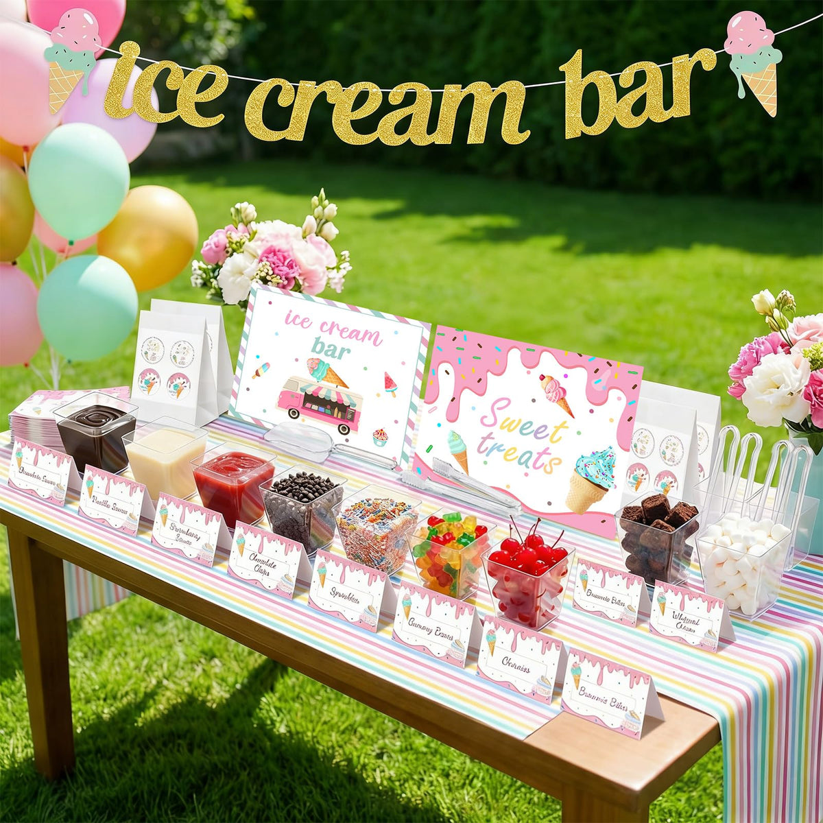 Meanplan poster banners set bright decor accents for events