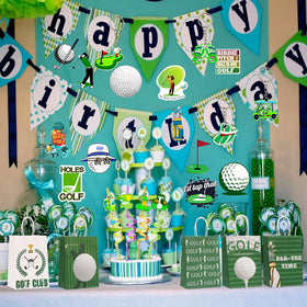 Meaxur golf party decor bundle—complete set to elevate themed events.