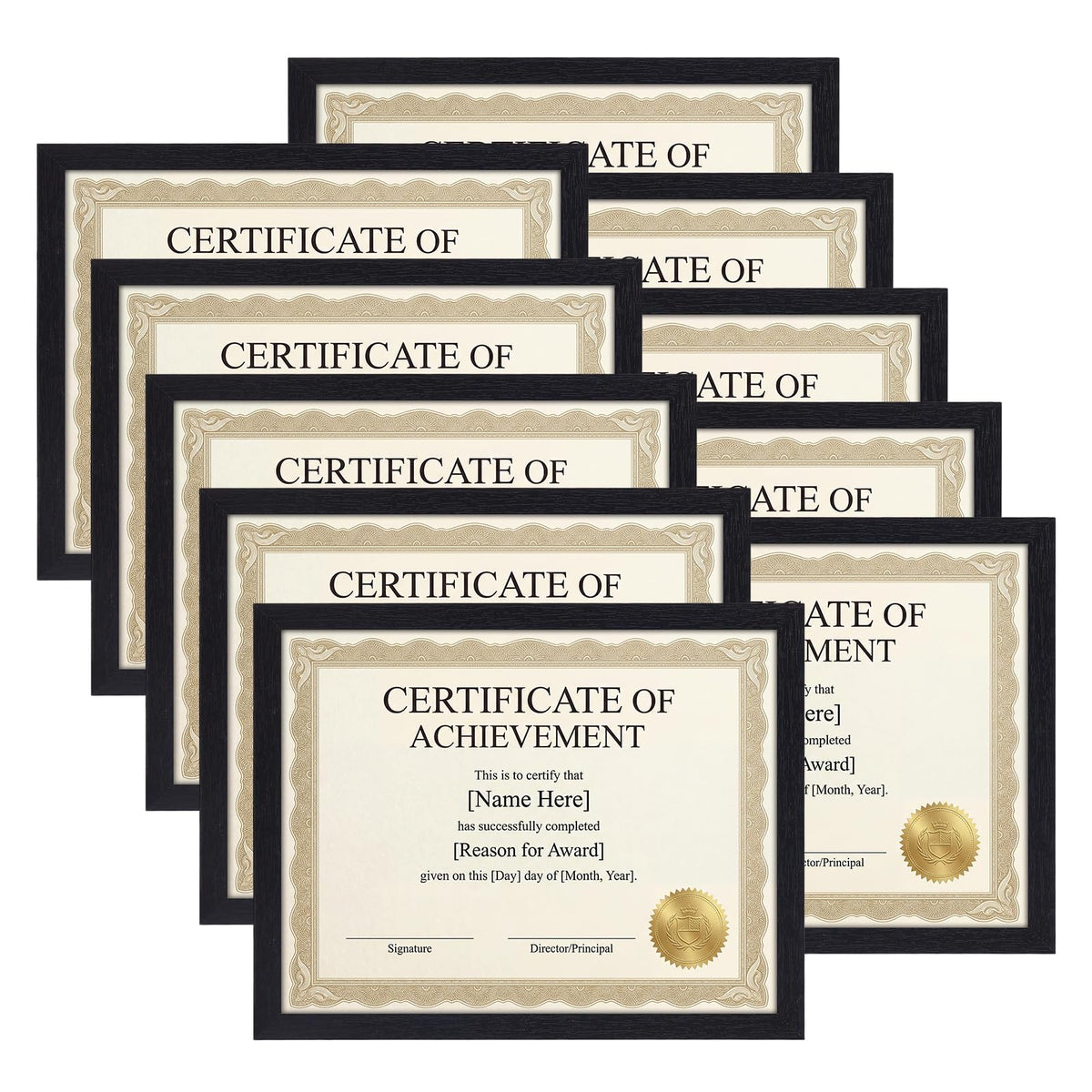 MeBRUDY 8.5x11 frame set for wall gallery displays of certificates and diplomas.
