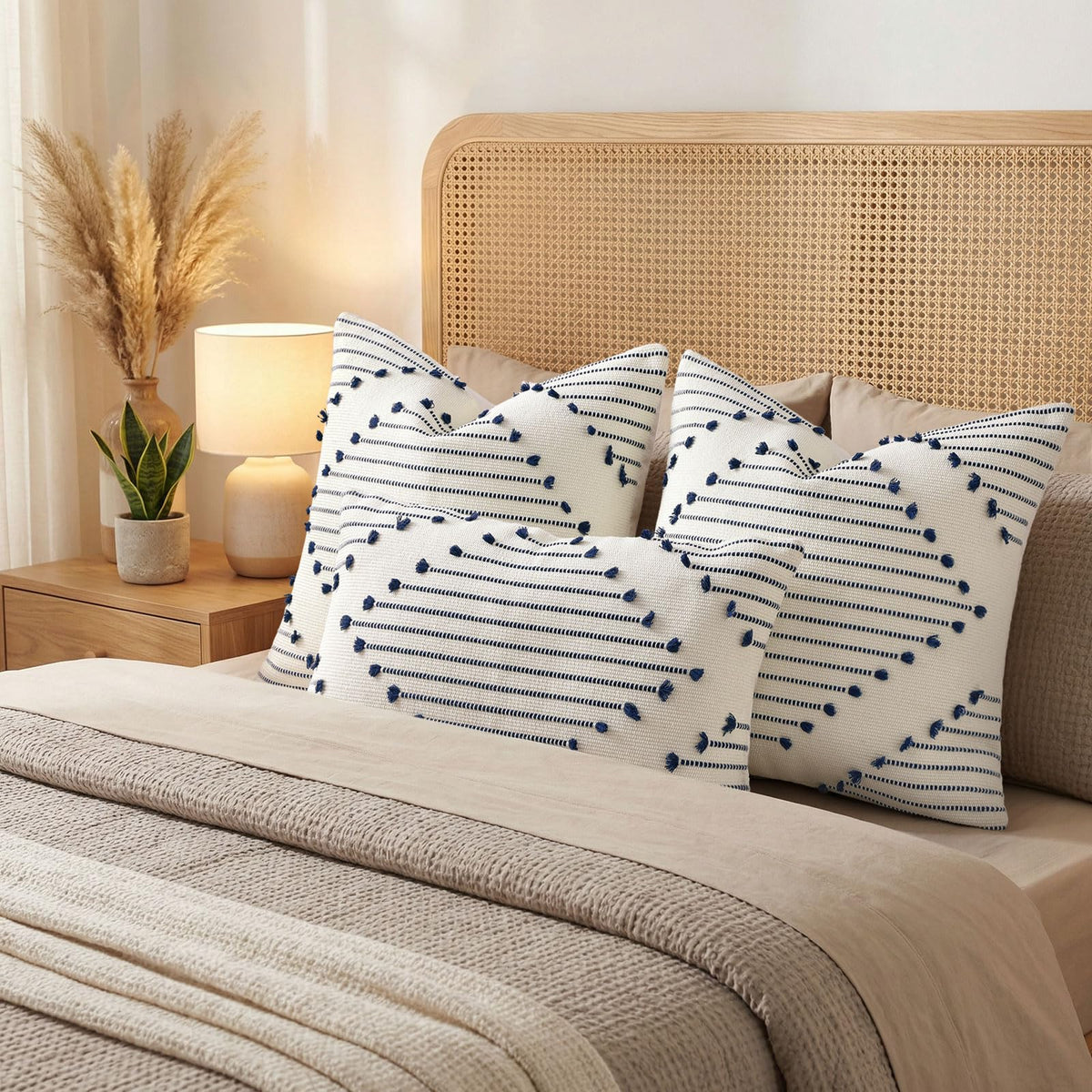 Mecatny pillow cover pairs well with rustic and coastal decor themes.