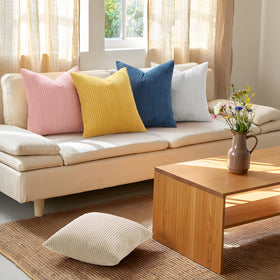 Mecatny pillow cover with hidden zipper for a seamless look.