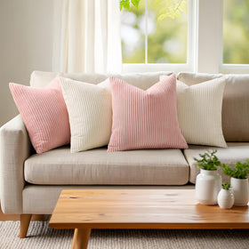 Set of two covers offers quick seasonal refresh for any room.