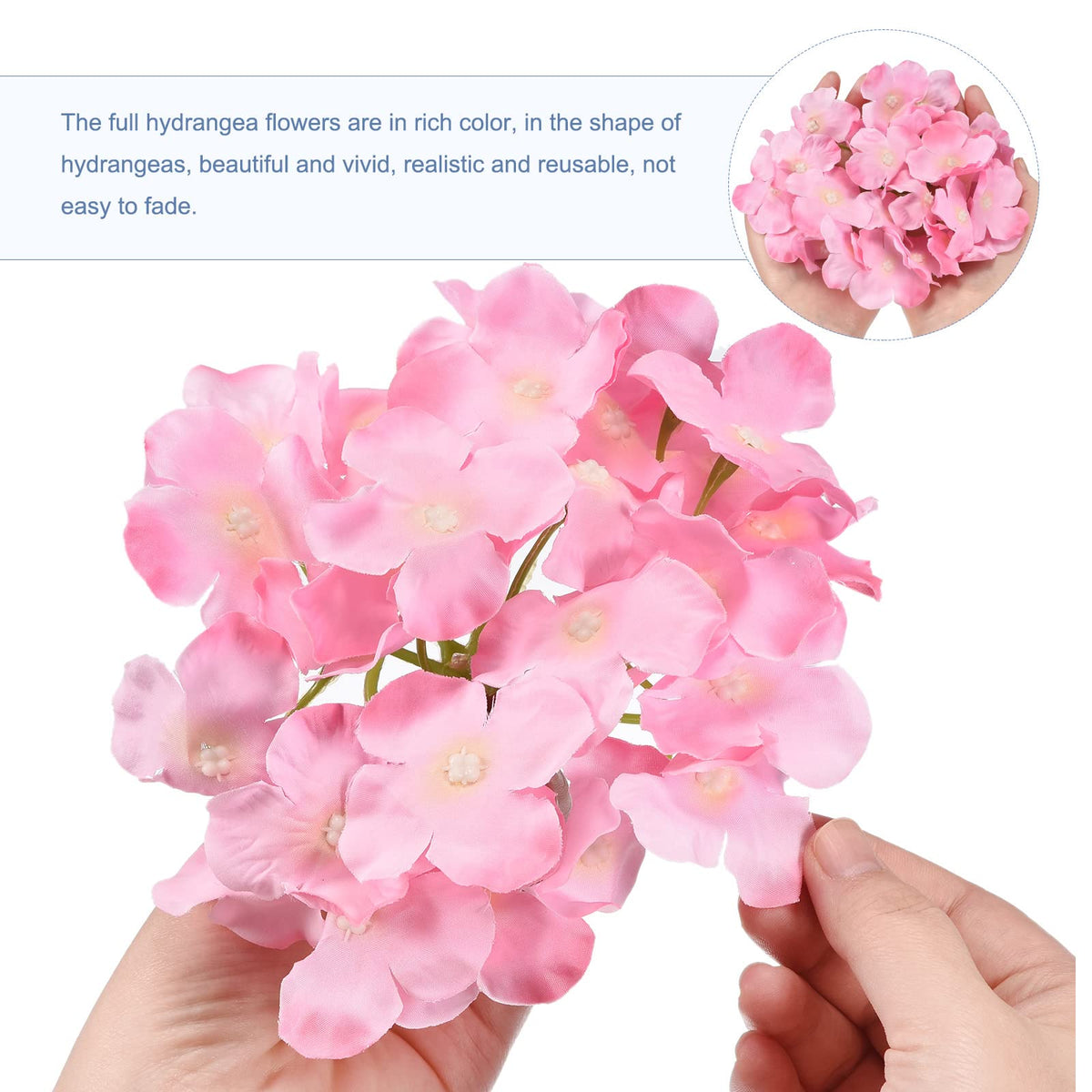 MECCANIXITY pink hydrangea vase decor enhances home displays.
