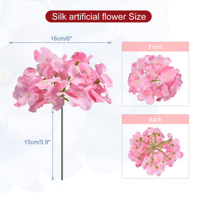 MECCANIXITY pink hydrangea stems with flowers for easy styling.